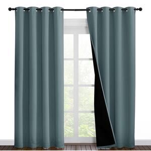 100% Blackout Curtains 86 inches Long, Pair of Energy Smart & Noise Blocking Out